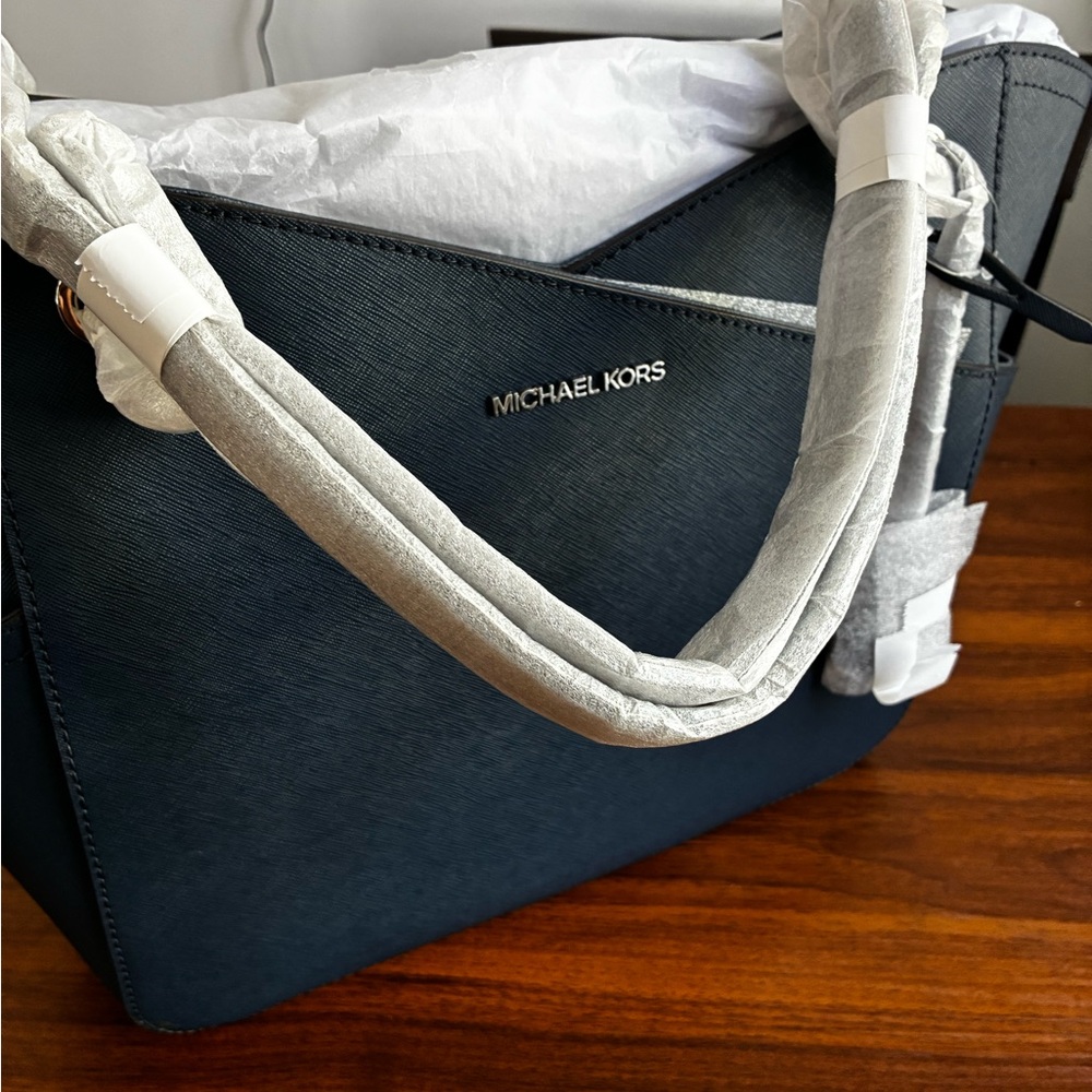 Michael Kors Dark Blue Tote Bag - Picture 3 of 8